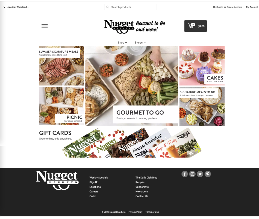 Nugget Catering Website